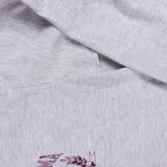 Vintage Oklahoma Football Single Stitch Mockneck L USA Made 90s Gray Tee - Picture 5 of 9